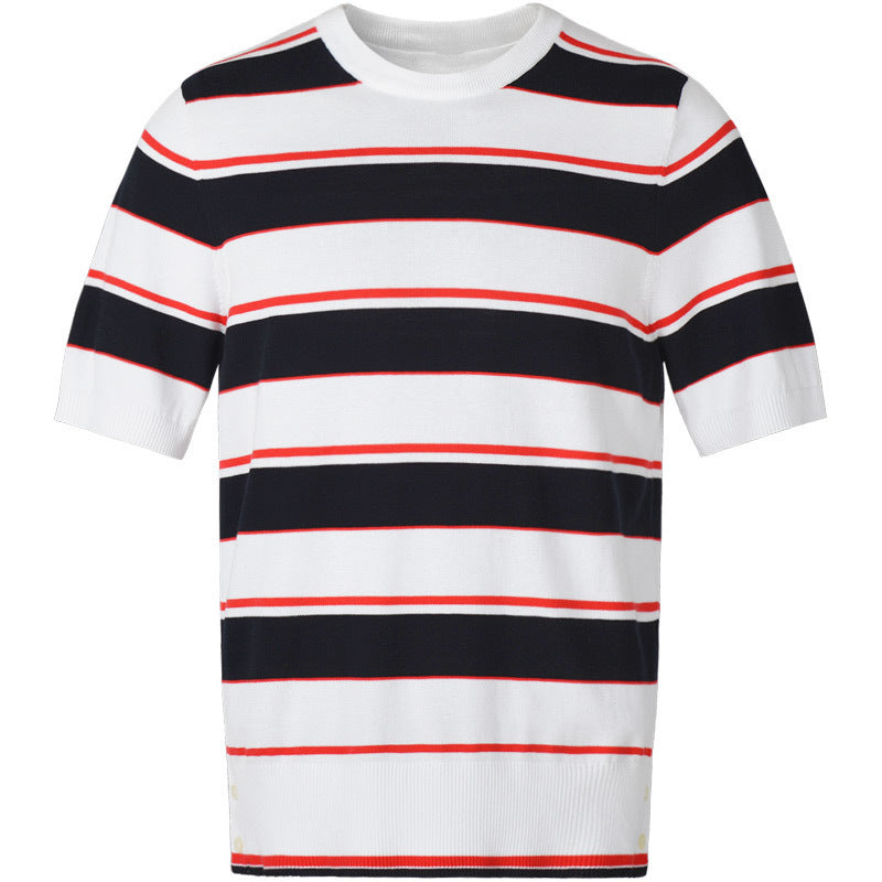 striped cotton T-shirt
