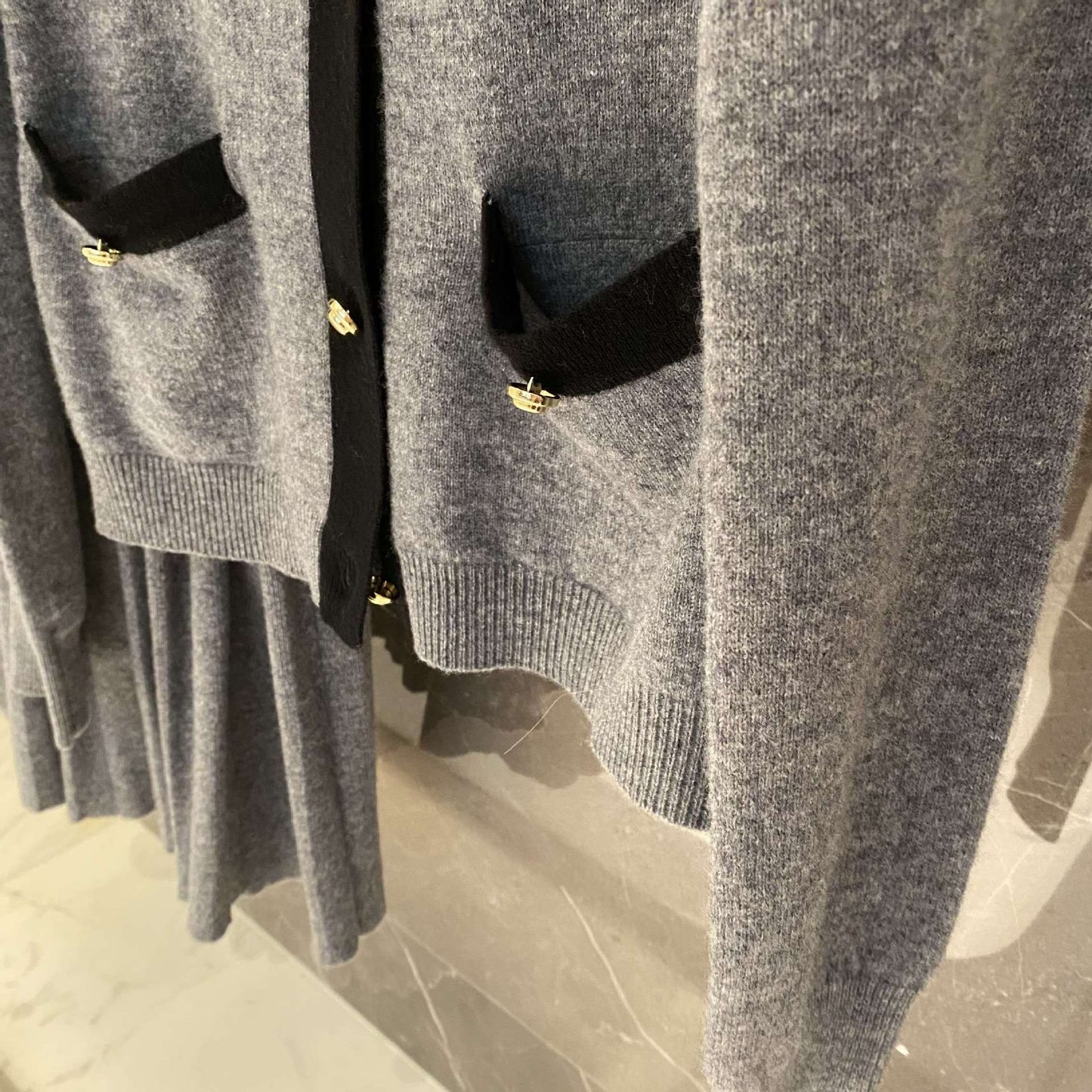 2025 Wool knit two-piece dress