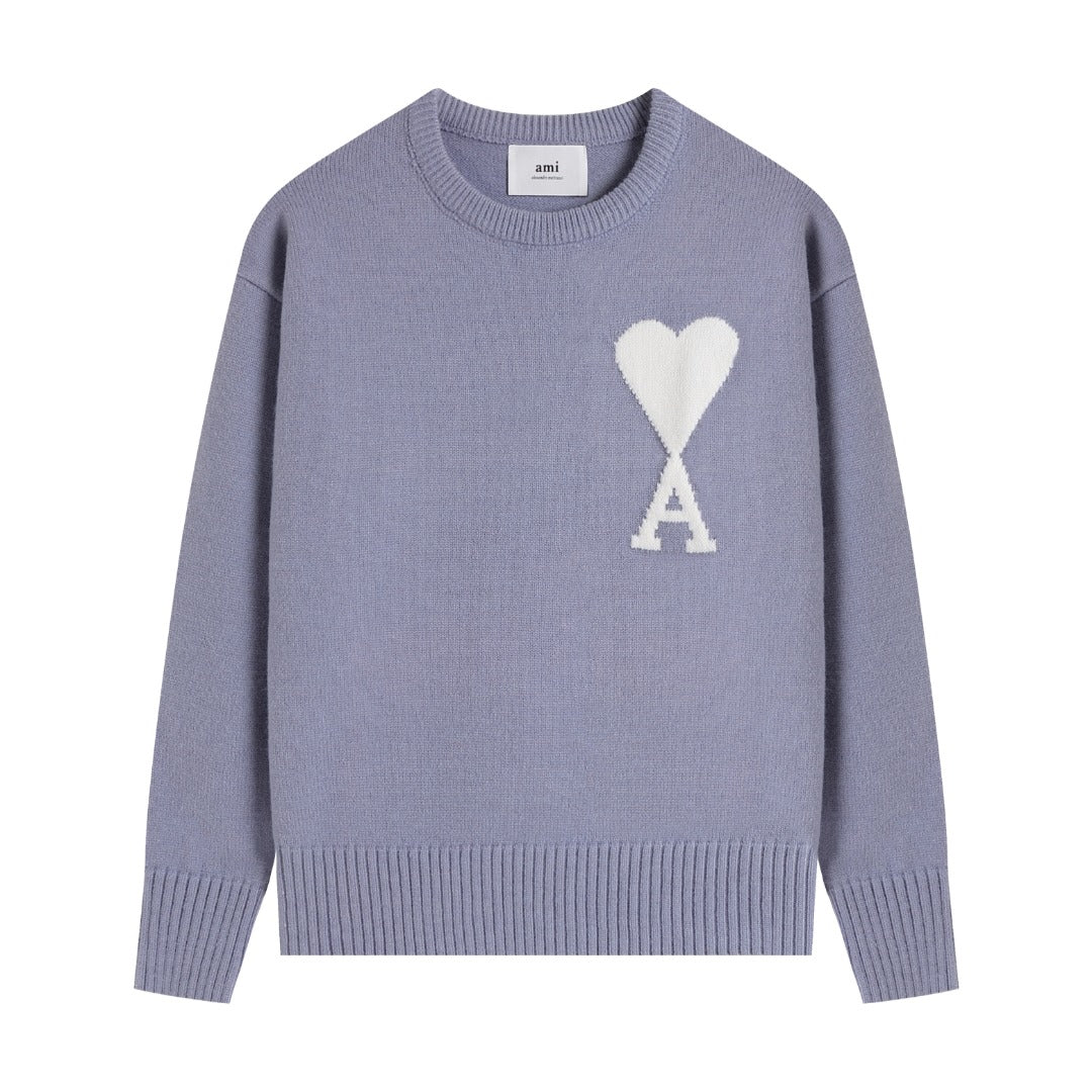AMI PARIS Cotton and wool sweater