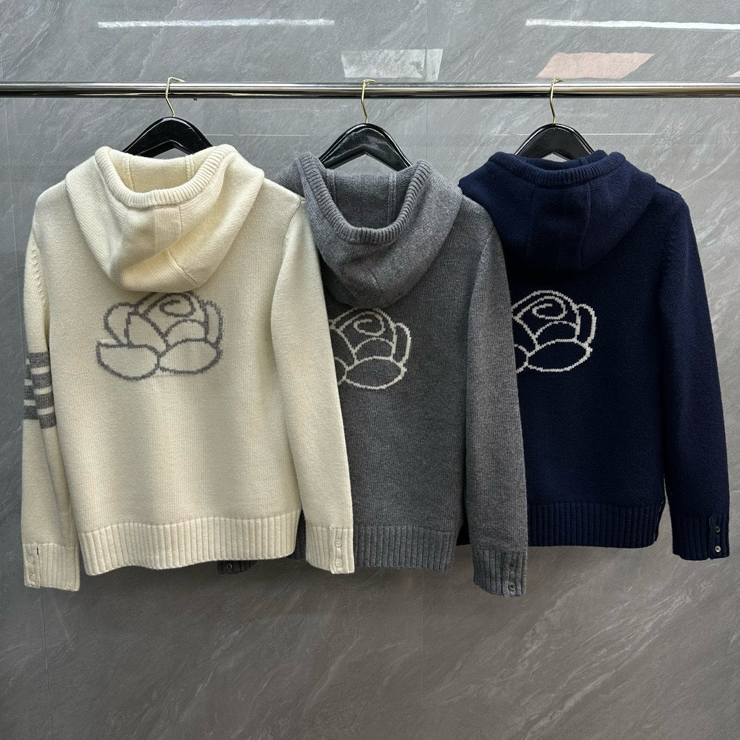 2025ss Thick hooded cardigan