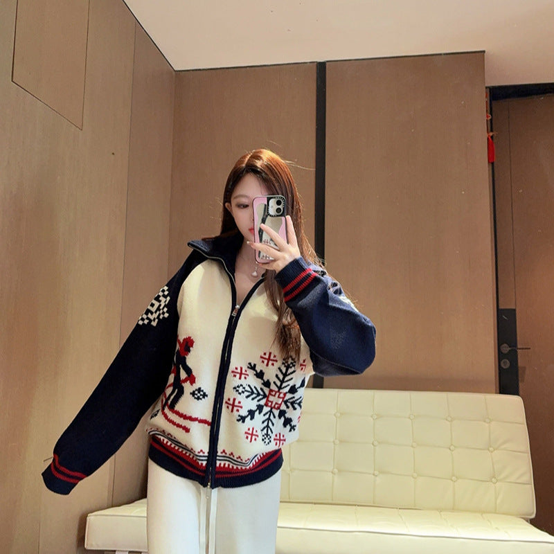 Wool knitted cardigan