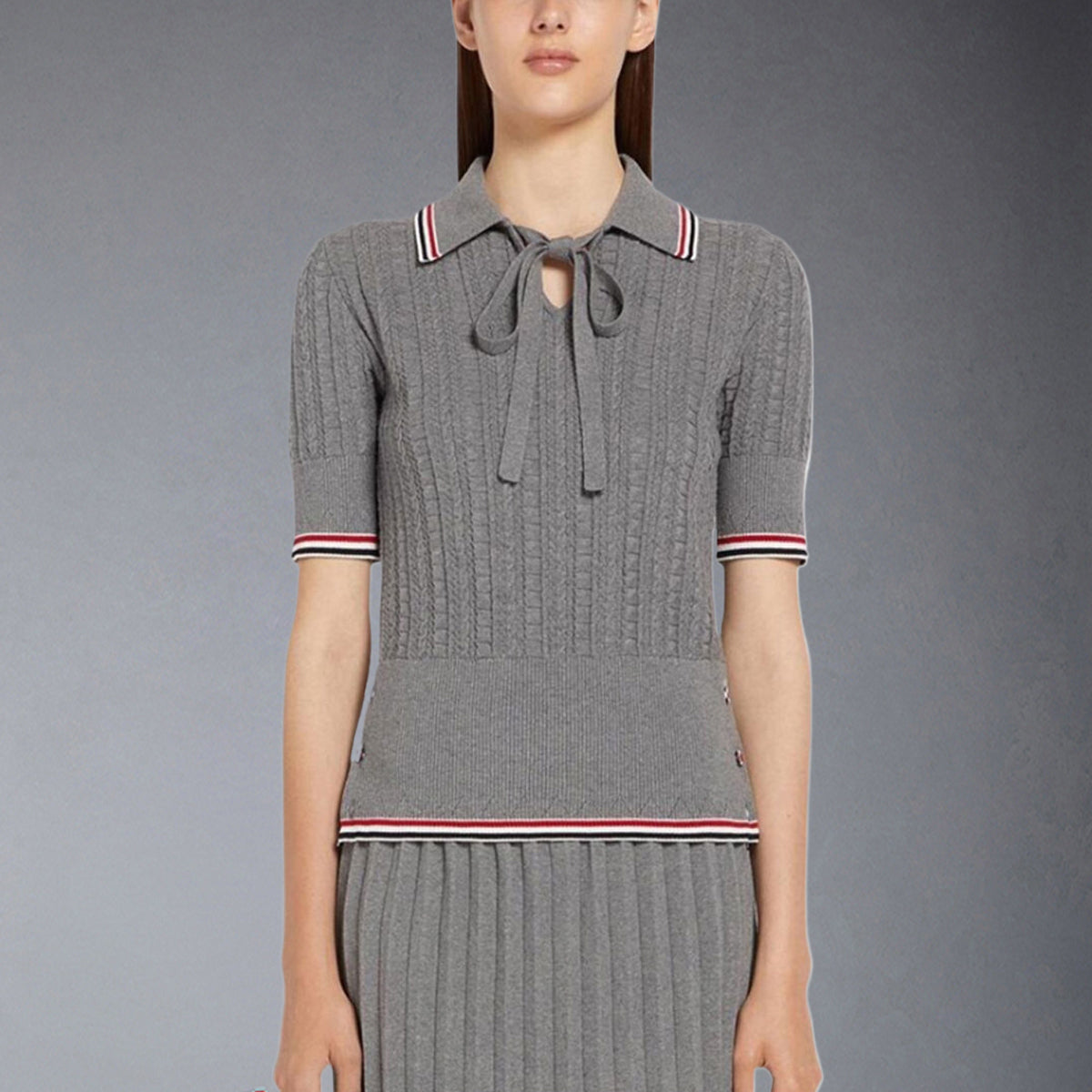 Women stripe POLO shirt