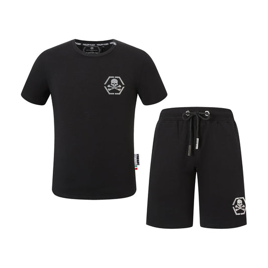 PP Skull T-shirt Shorts Suit