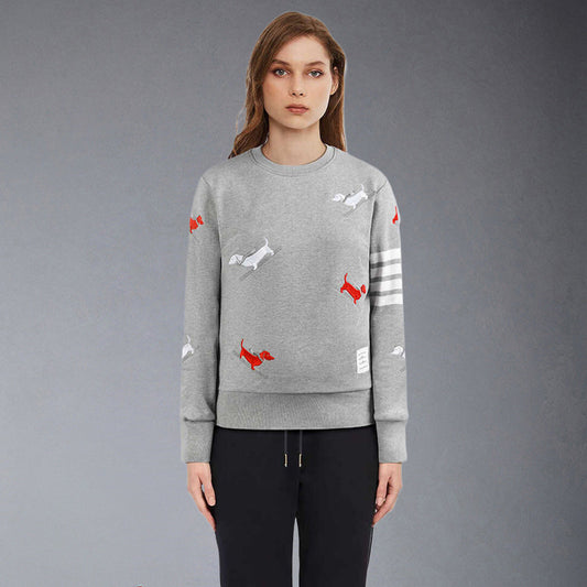Puppy Embroidery Sweatshirt