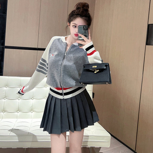 Puppy Zipper Cardigan