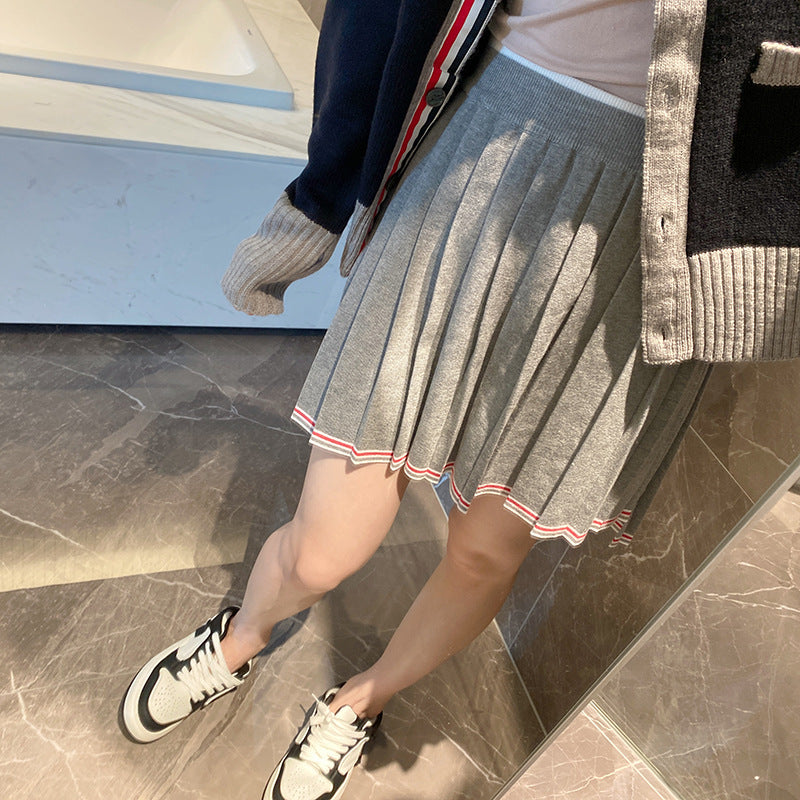 2025 Knitted pleated skirt