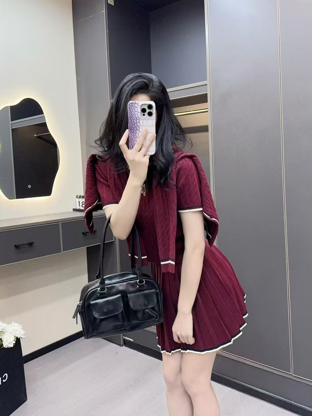 2025 Three-piece pleated skirt