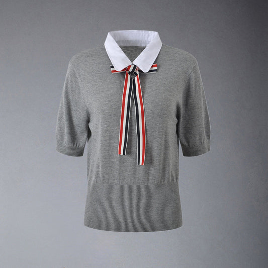Women Ribbon POLO shirt