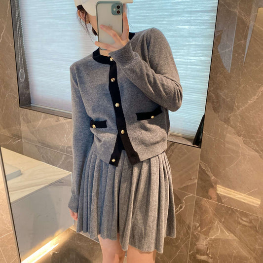 2025 Wool knit two-piece dress