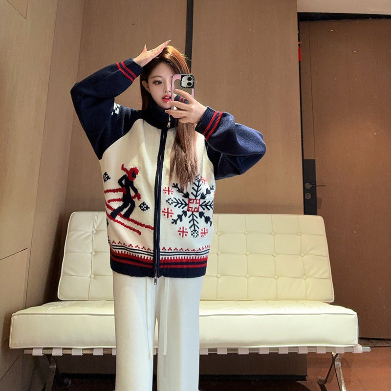 Wool knitted cardigan