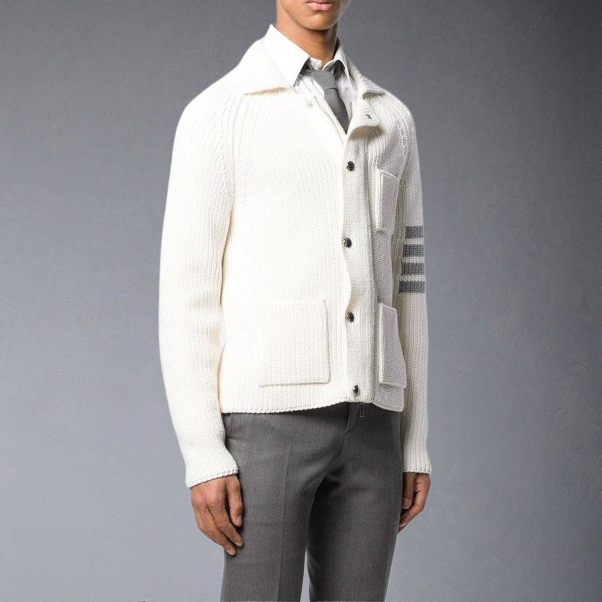 Knitted sweater coat