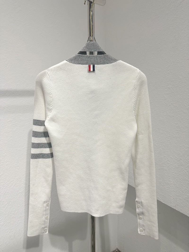 2025 Ribbon knitted sweater