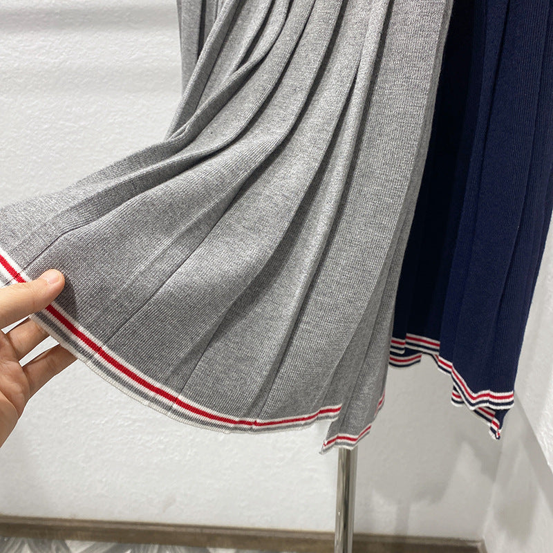 2025 Knitted pleated skirt