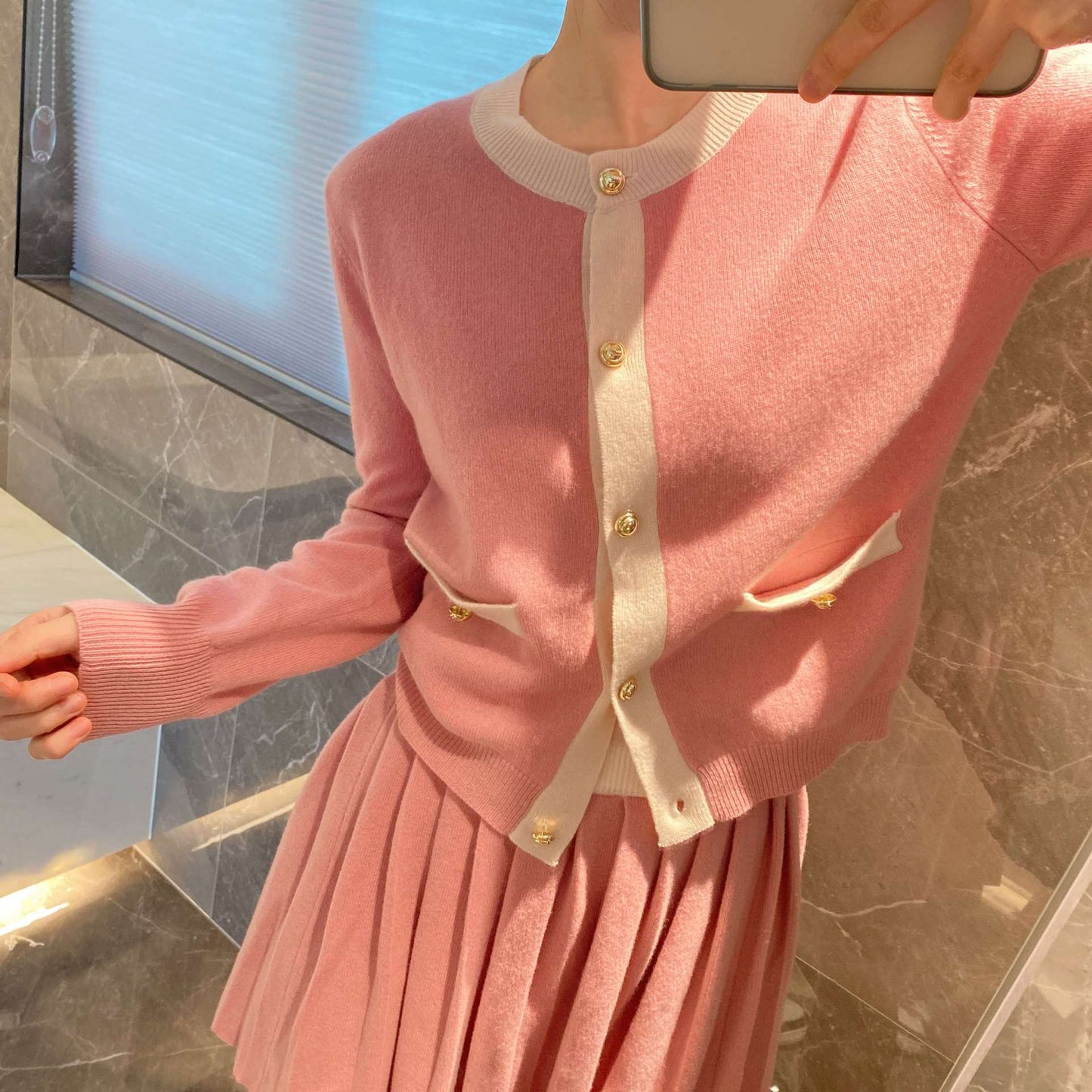 2025 Wool knit two-piece dress