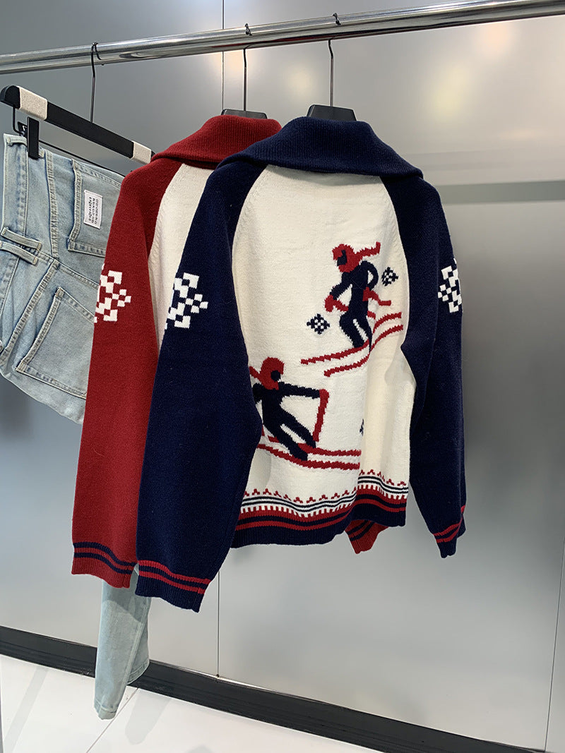 Wool knitted cardigan