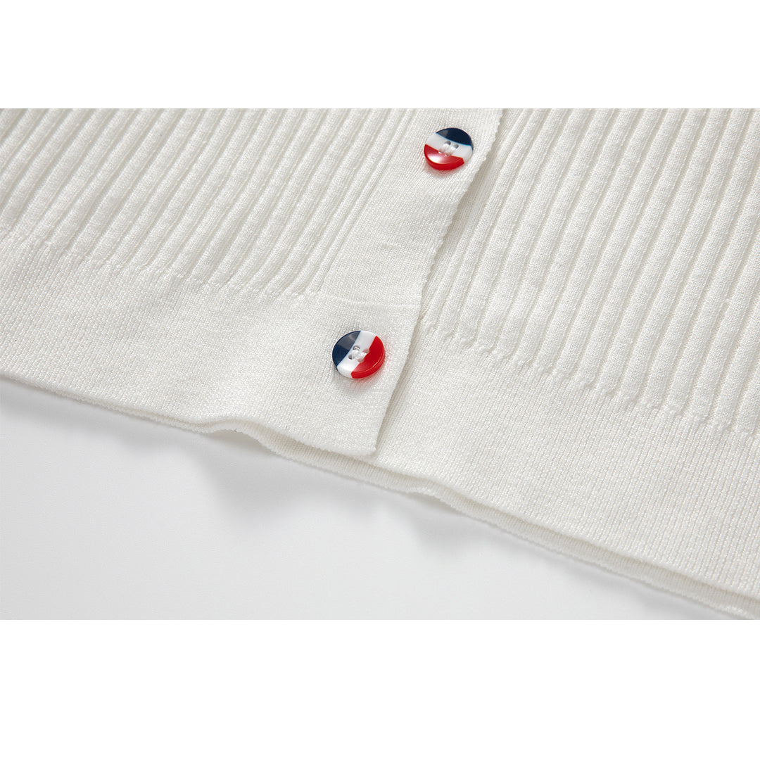 Women Color buckle POLO shirt