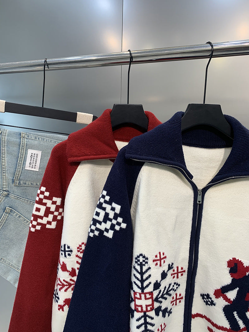 Wool knitted cardigan