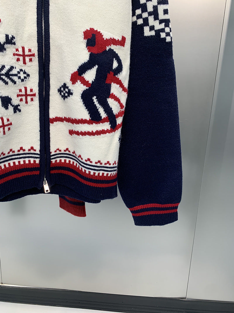 Wool knitted cardigan