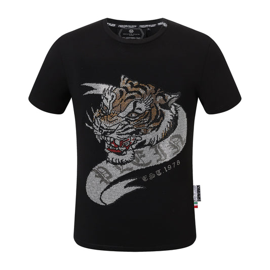 Philip T-shirt crystal tiger head