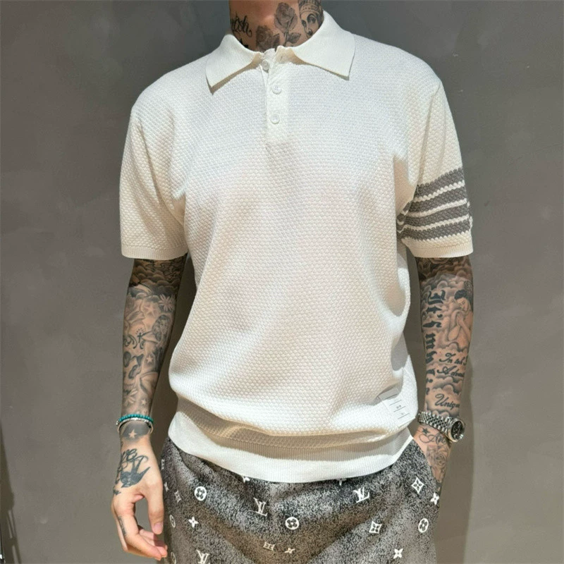 2025  New pure cotton polo shirt