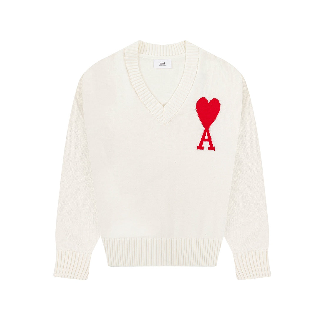 AMI PARIS Cotton and wool sweater
