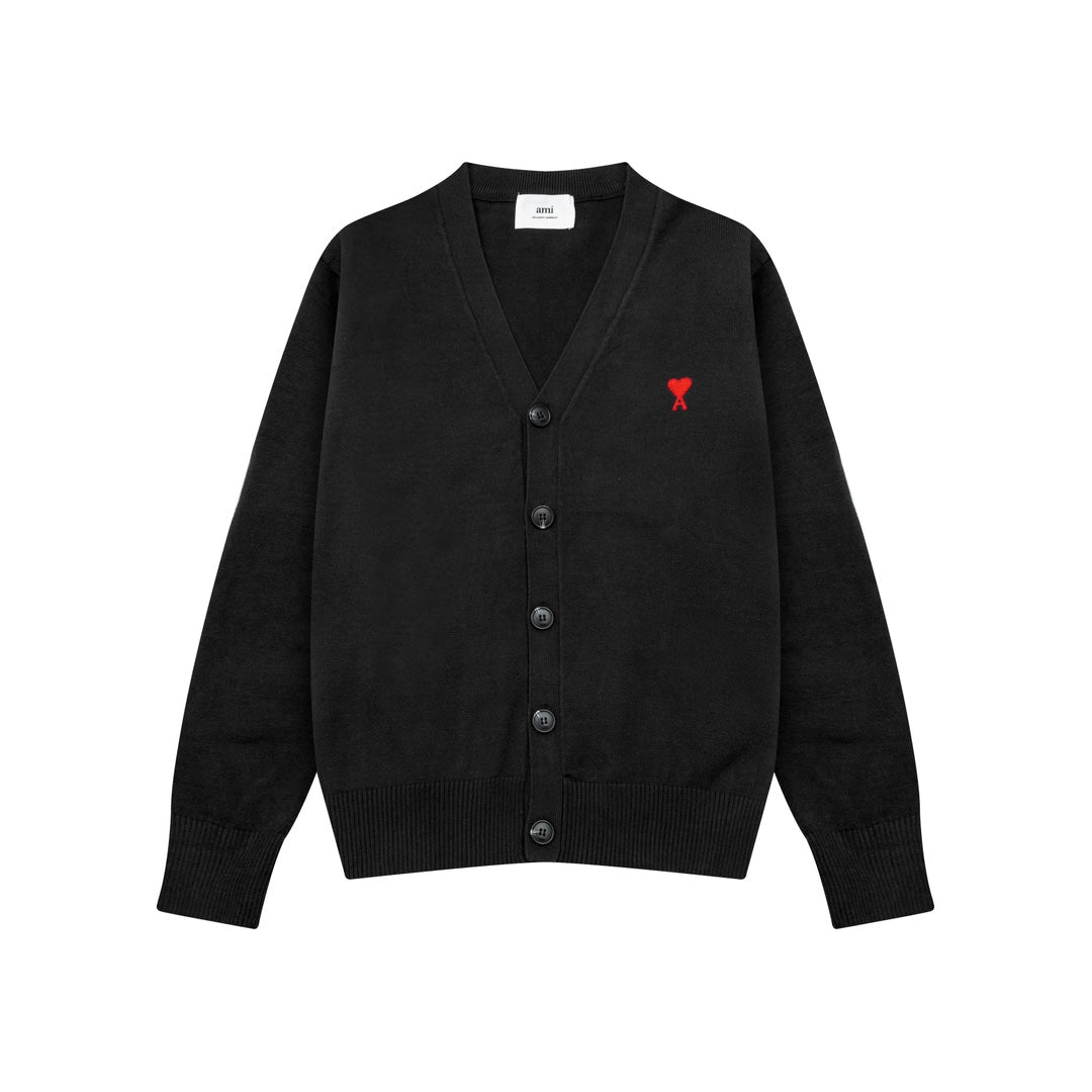 AMI PARIS Cotton and wool cardigan