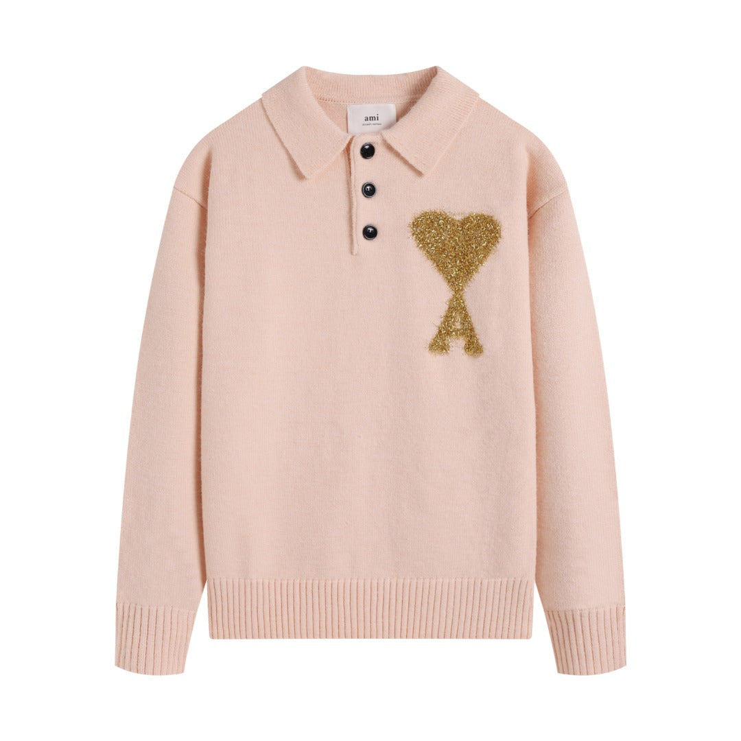 AMI PARIS Cotton and wool sweater