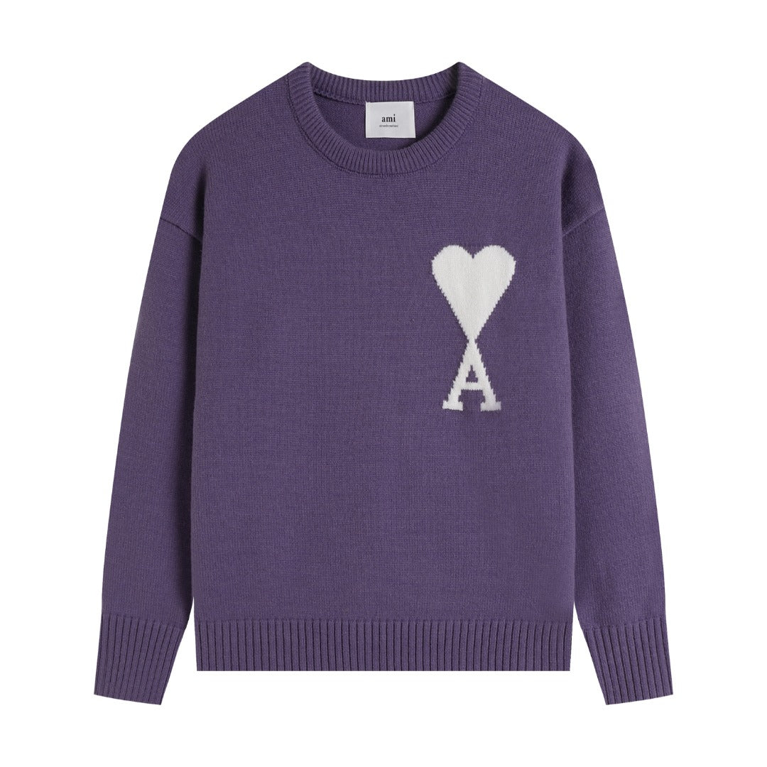 AMI PARIS Cotton and wool sweater