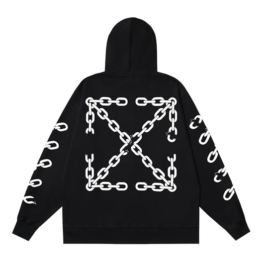 OFF Logo Print Hoodie Jacket