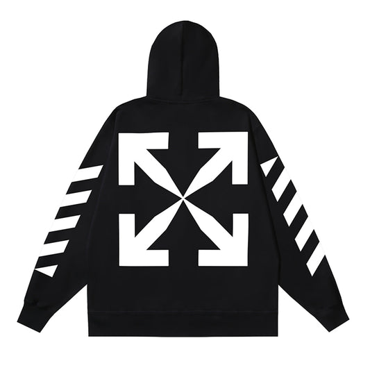 OFF Logo Print Hoodie Jacket
